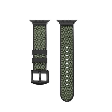 Strap-it Strap-it Bracelet hybride nylon Apple Watch 8 (vert)