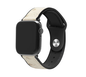 Strap-it Bracelet hybride cuir Apple Watch 8 (blanc sable) Strap-it Bracelet hybride cuir Apple Watch 8 (blanc sable)