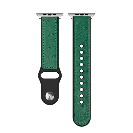 Strap-it Strap-it Bracelet hybride cuir Apple Watch 8 (vert)