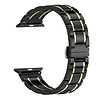 Strap-it Strap-it Bracelet acier céramique Apple Watch 8 (noir/or) Strap-it Strap-it Bracelet acier céramique Apple Watch 8 (noir/or)