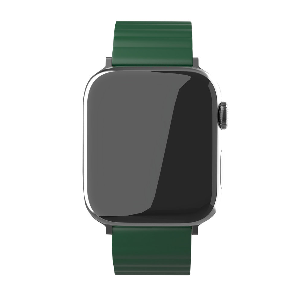 Strap-it Strap-it Bracelet silicone magnétique Apple Watch 8 (vert)