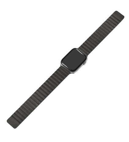 Strap-it Strap-it Bracelet cuir Loop Apple Watch 8 (noir)