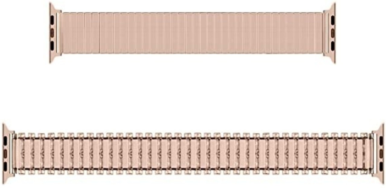 Strap-it Strap-it Bracelet extensible acier Apple Watch 8 (or rose)