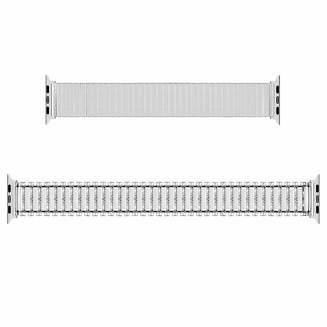 Strap-it Strap-it Bracelet extensible acier Apple Watch 8 (argent) Strap-it Strap-it Bracelet extensible acier Apple Watch 8 (argent)