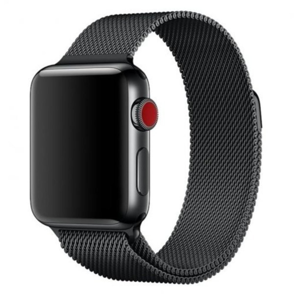Strap-it Strap-it Bracelet Milanais Apple Watch 8 (noir)