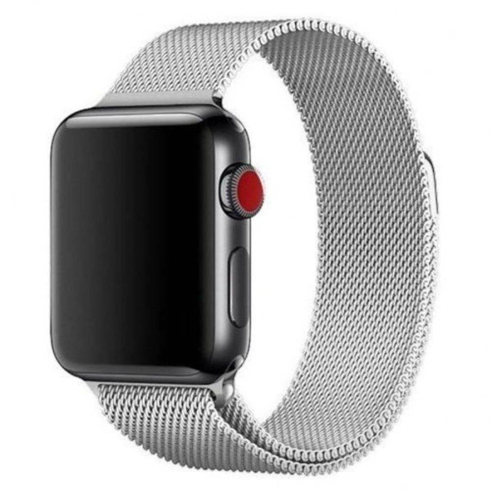 Strap-it Strap-it Bracelet Milanais Apple Watch 8 (argent)