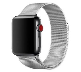 Strap-it Bracelet Milanais Apple Watch 8 (argent)