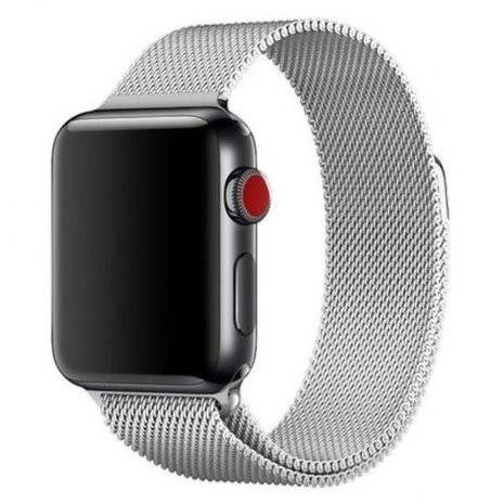 Strap-it Strap-it Bracelet Milanais Apple Watch 8 (argent)