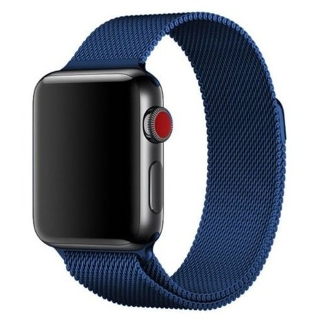 Strap-it Strap-it Bracelet Milanais Apple Watch 8 (bleu)