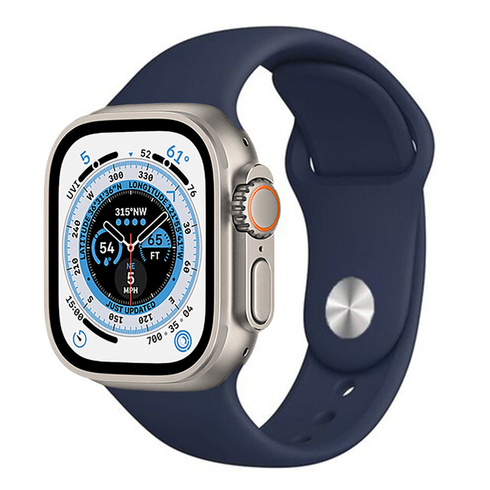 Strap-it Strap-it Bracelet silicone Apple Watch Ultra (bleu)