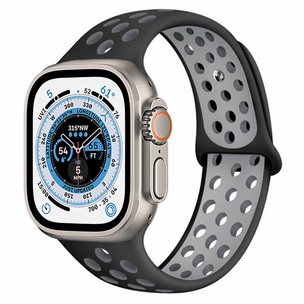 Strap-it Strap-it Bracelet sport Apple Watch Ultra (noir/gris)