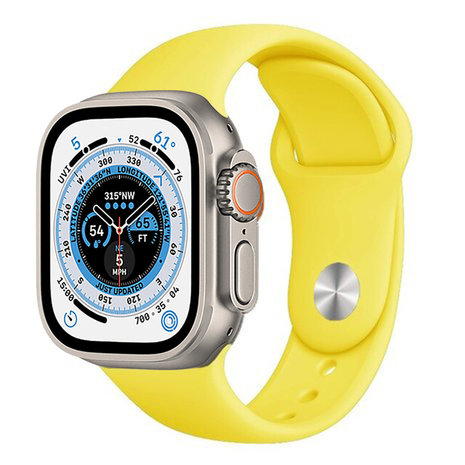 Strap-it Strap-it Bracelet silicone Apple Watch Ultra (jaune)