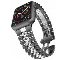 Strap-it Bracelet acier Jubilee Apple Watch Ultra (noir/argent) Strap-it Bracelet acier Jubilee Apple Watch Ultra (noir/argent)