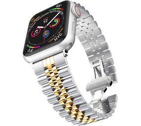 Strap-it Bracelet acier Jubilee Apple Watch Ultra (argent/or) Strap-it Bracelet acier Jubilee Apple Watch Ultra (argent/or)