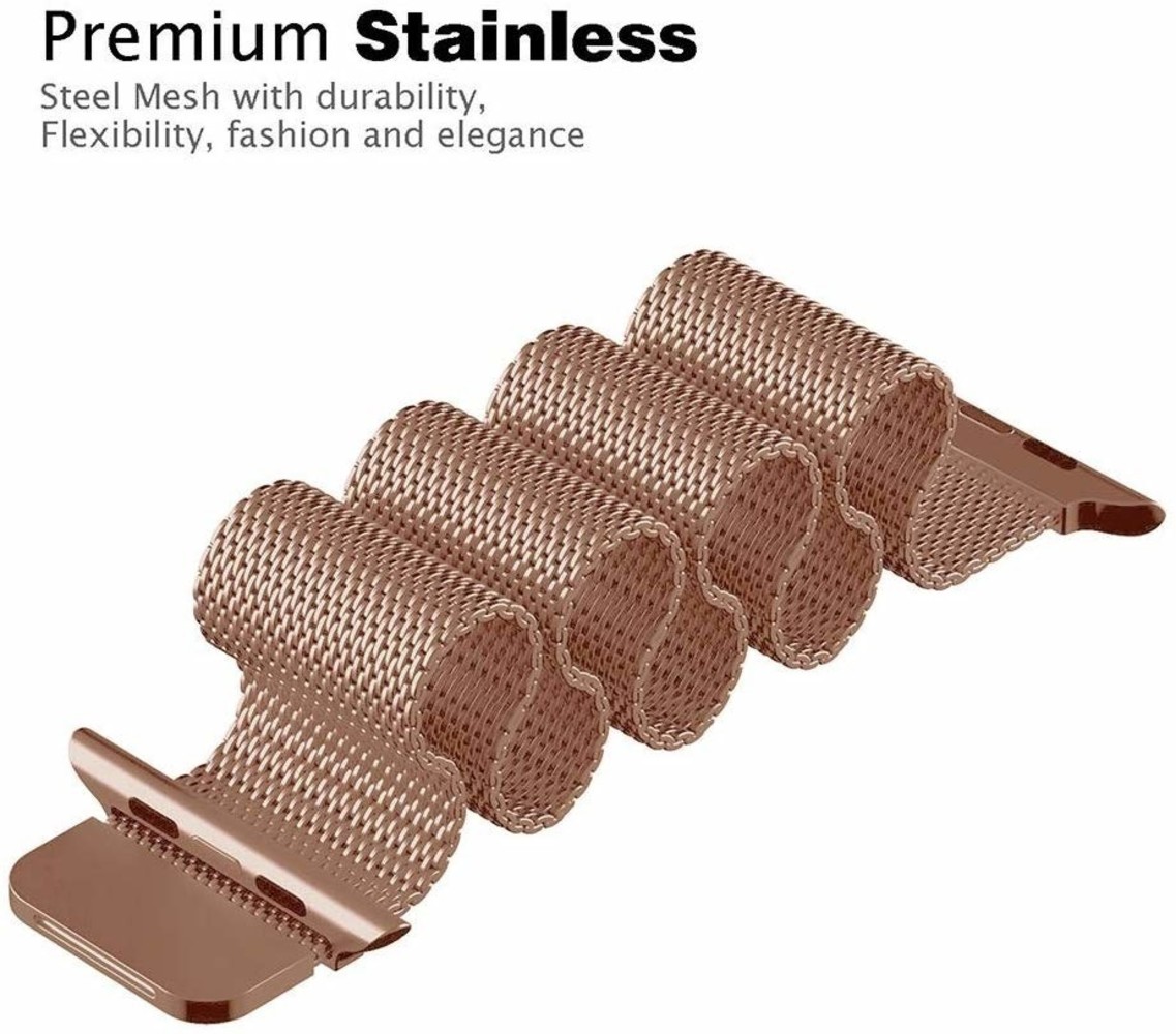 Strap-it Strap-it Bracelet milanais Apple Watch Ultra (or rose)