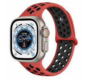 Strap-it Bracelet sport Apple Watch Ultra (rouge/noir) Strap-it Bracelet sport Apple Watch Ultra (rouge/noir)