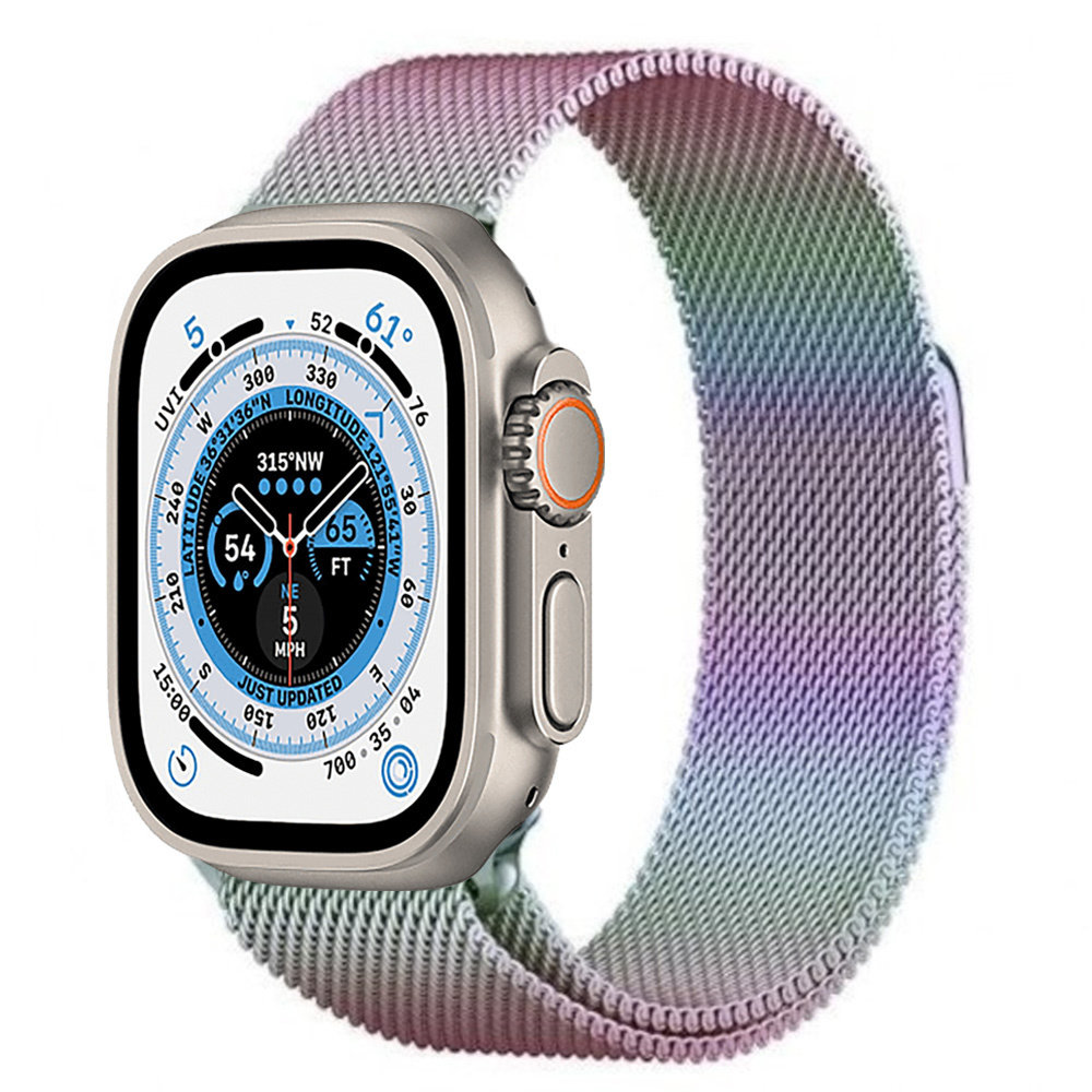 Strap-it Strap-it Bracelet milanais Apple Watch Ultra (arc-en-ciel)