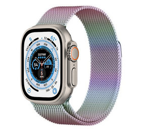 Strap-it Bracelet milanais Apple Watch Ultra (arc-en-ciel)