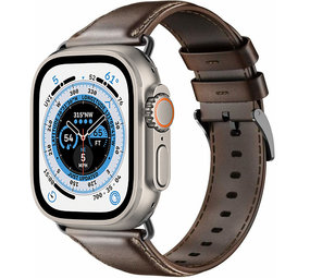 Strap-it Bracelet cuir Apple Watch Ultra (marron foncé)