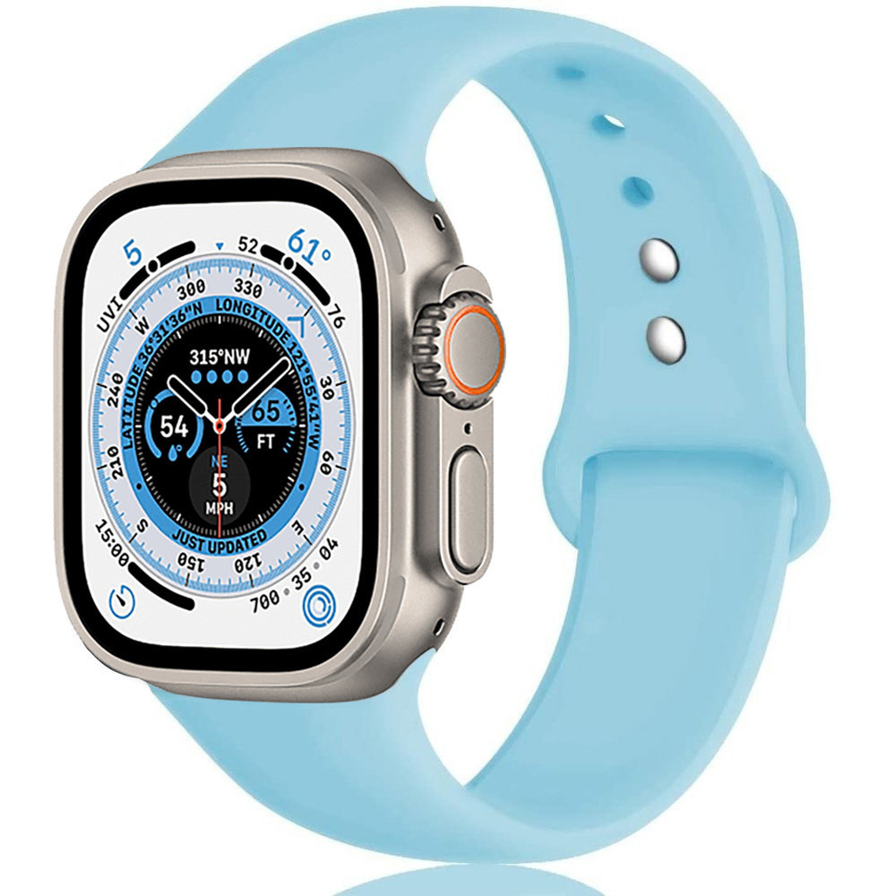 Strap-it Strap-it Bracelet silicone Apple Watch Ultra (bleu aqua)