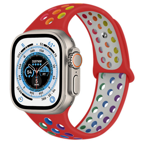 Strap-it Strap-it Bracelet sport Apple Watch Ultra (rouge coloré)