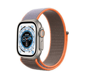 Strap-it Bracelet nylon Apple Watch Ultra (marron-orange)