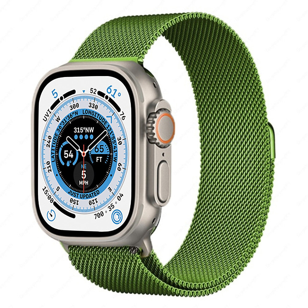 Strap-it Strap-it Bracelet milanais Apple Watch Ultra (vert clair)