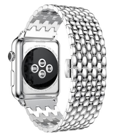 Strap-it Strap-it Bracelet acier dragon Apple Watch Ultra (argent)