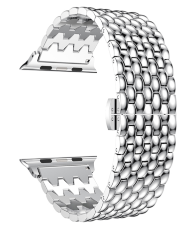 Strap-it Strap-it Bracelet acier dragon Apple Watch Ultra (argent)
