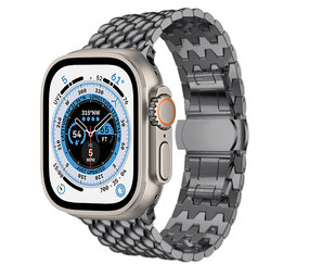 Strap-it Bracelet acier dragon Apple Watch Ultra (noir)