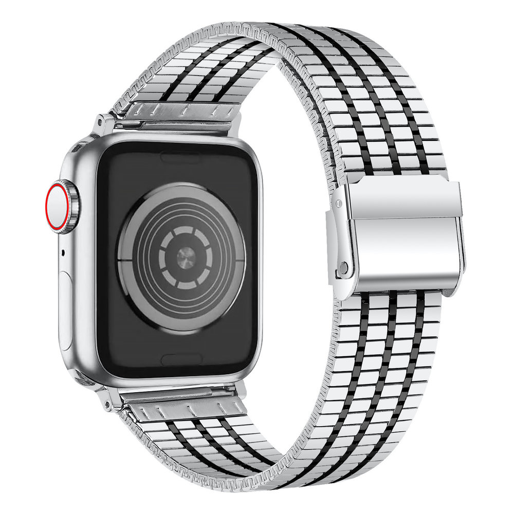 Strap-it Strap-it Bracelet acier inoxydable Apple Watch Ultra (argent/noir)