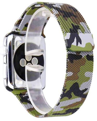 Strap-it Strap-it Bracelet milanais Apple Watch Ultra (vert camouflage)