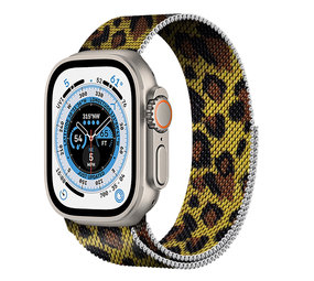 Strap-it Bracelet milanaise Apple Watch Ultra (imprimé léopard)