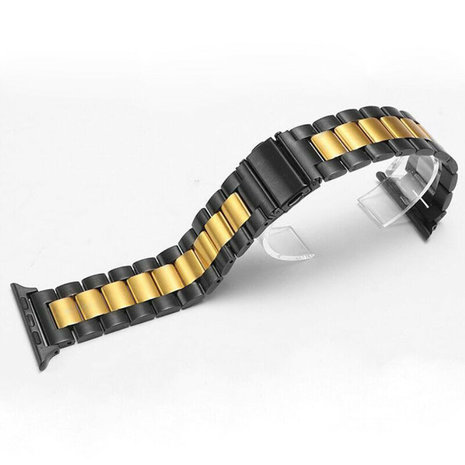 Strap-it Strap-it Bracelet acier Apple Watch Ultra (noir/or)