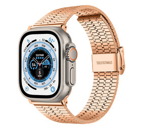 Strap-it Bracelet acier inoxydable Apple Watch Ultra (or rose)