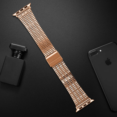 Strap-it Strap-it Bracelet acier inoxydable Apple Watch Ultra (or rose) Strap-it Strap-it Bracelet acier inoxydable Apple Watch Ultra (or rose)