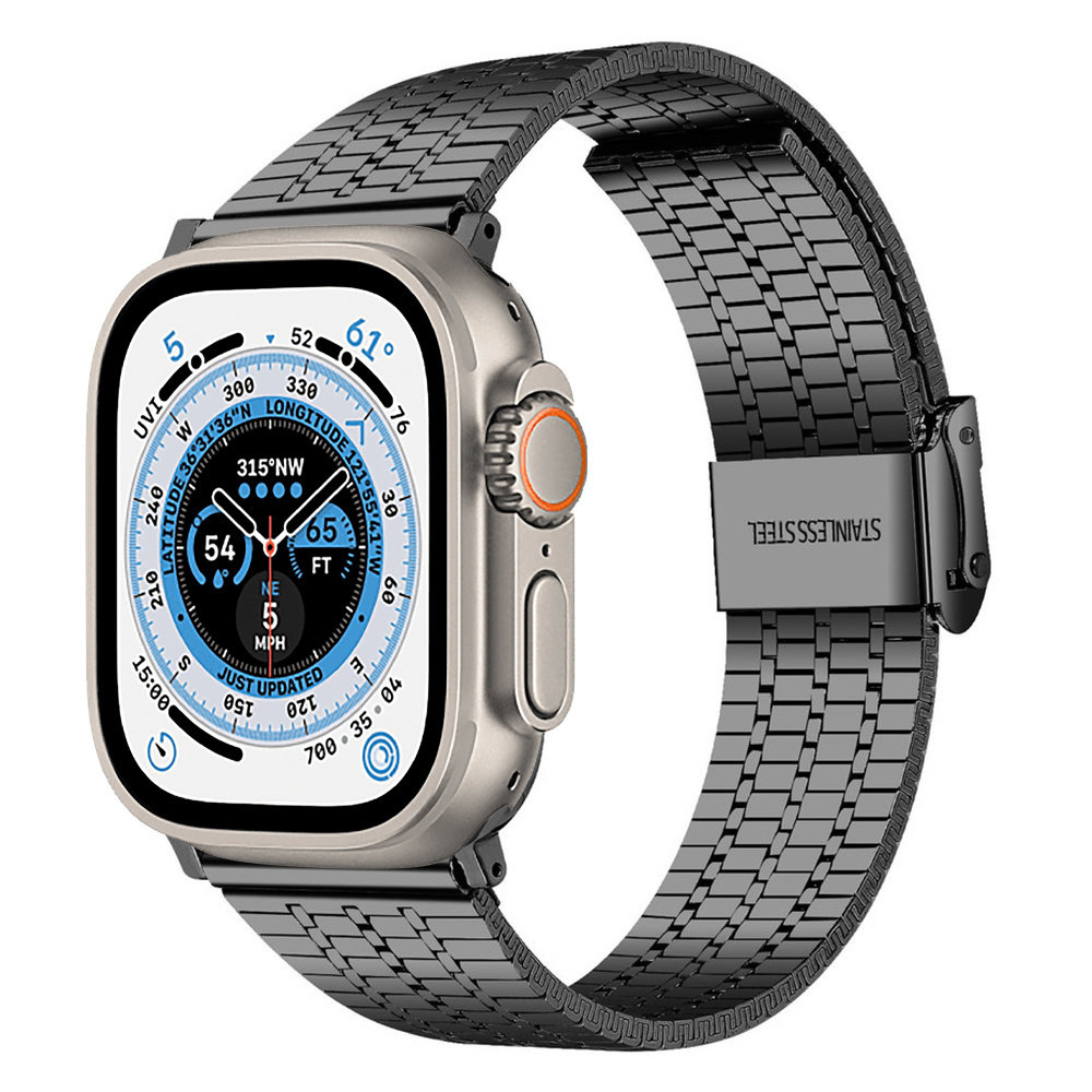 Bracelet acier inoxydable Apple Watch Ultra (noir) 
