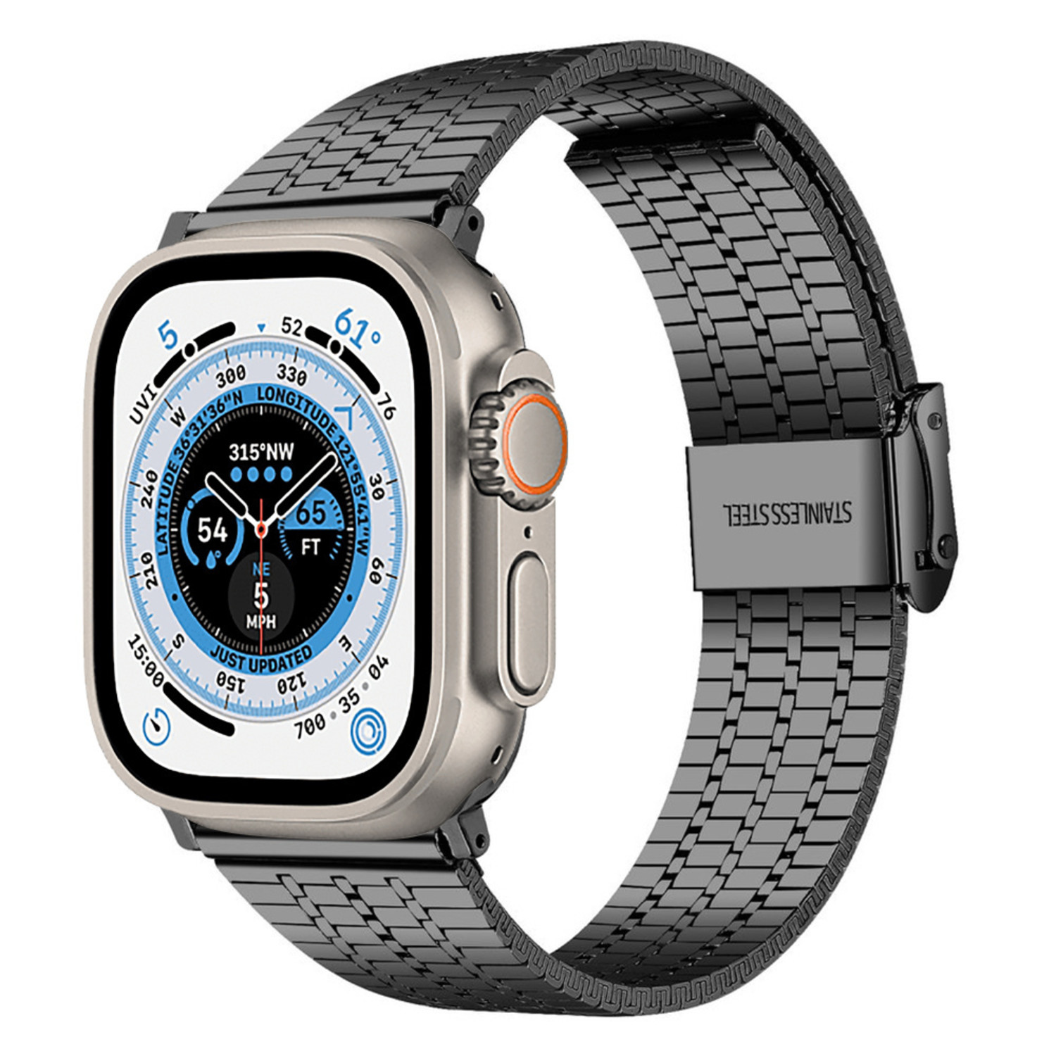 Bracelet Apple Watch Ultra milanais (noir) 