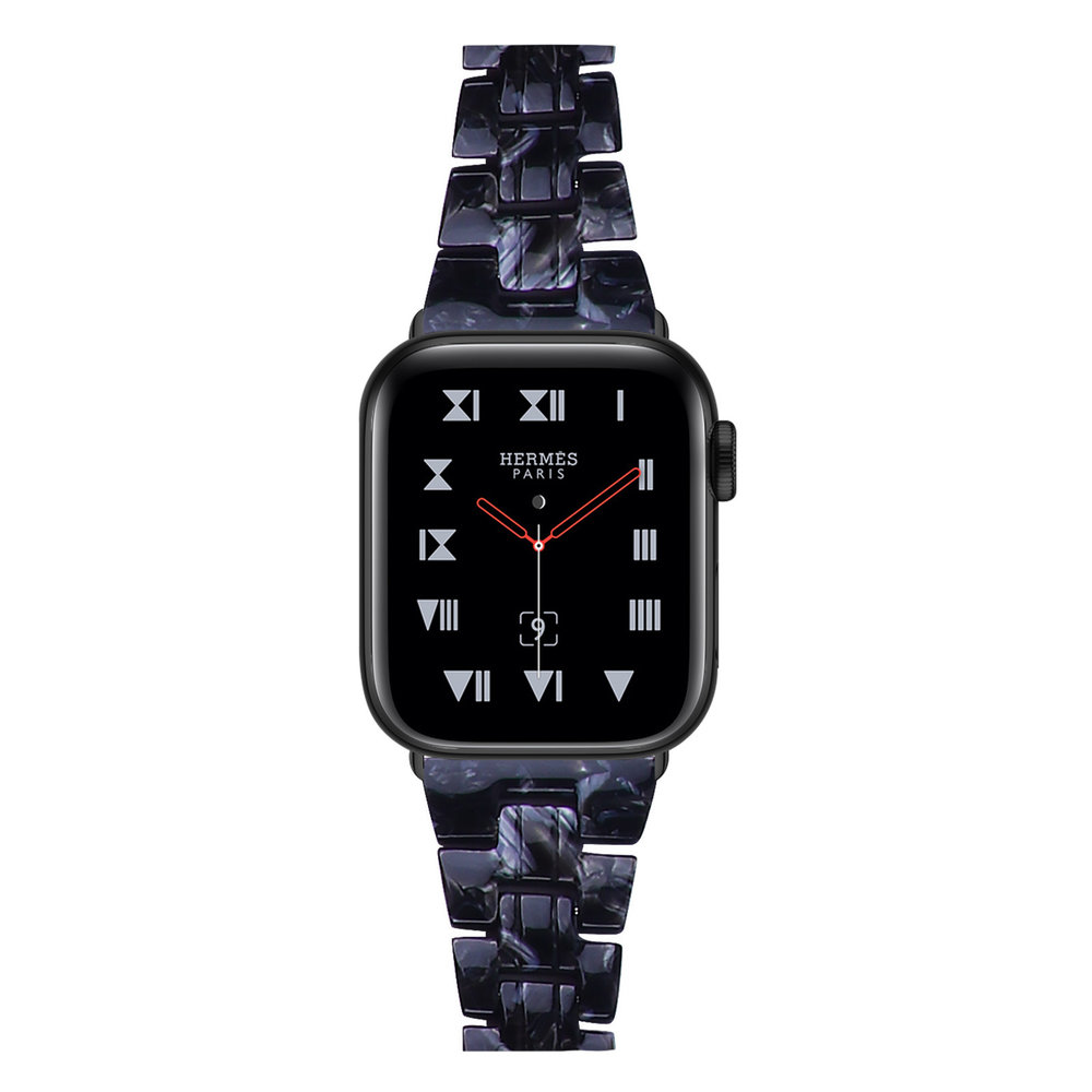 Strap-it Strap-it Bracelet résine Apple Watch Ultra (noir/blanc)