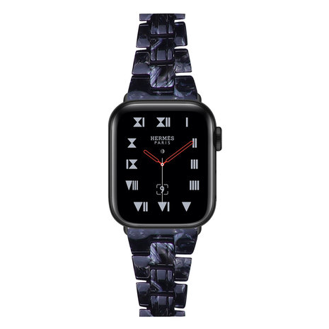 Strap-it Strap-it Bracelet résine Apple Watch Ultra (noir/blanc)
