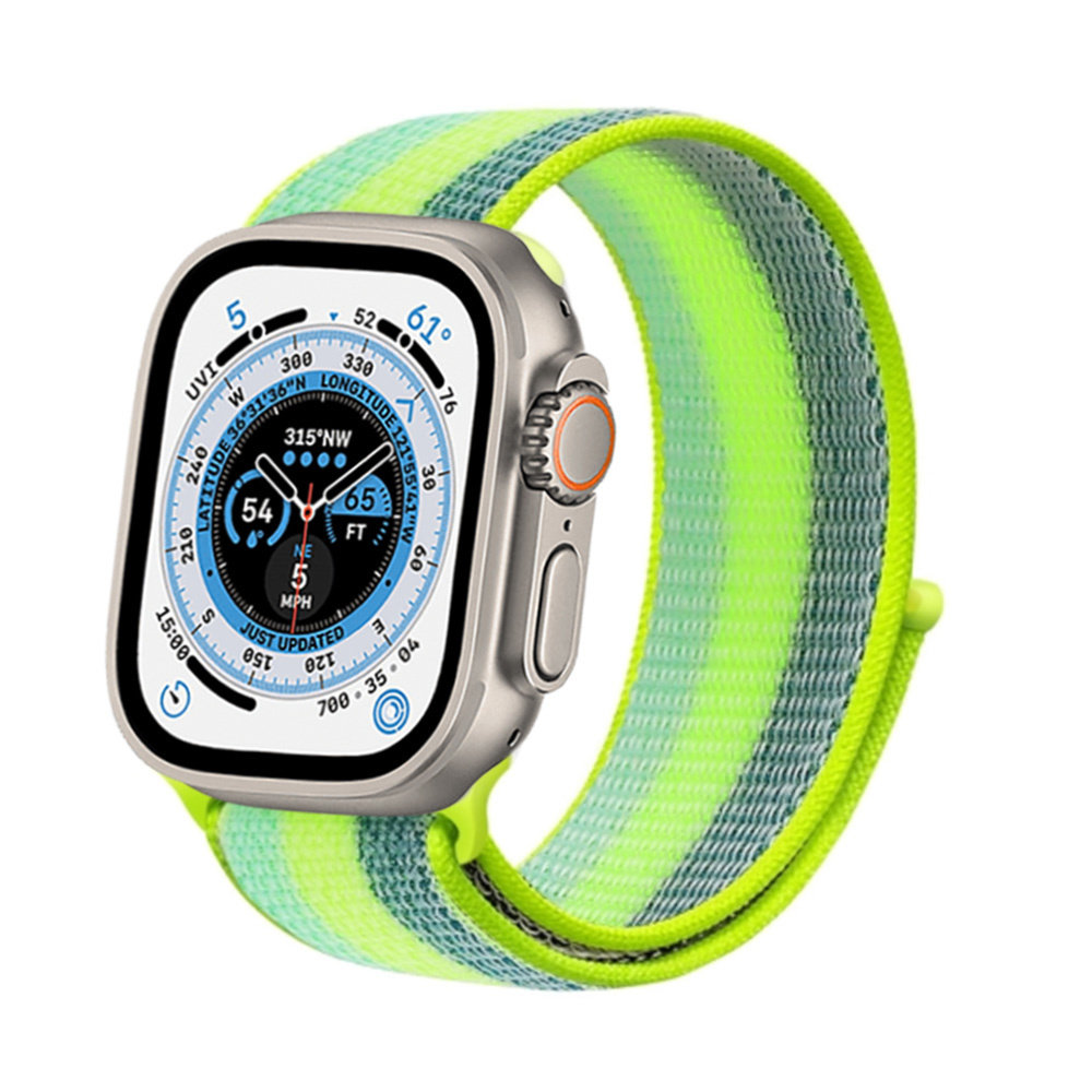 Bracelet nylon Apple Watch Ultra (vert/jaune) 