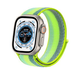 Strap-it Bracelet nylon Apple Watch Ultra (vert/jaune) Strap-it Bracelet nylon Apple Watch Ultra (vert/jaune)