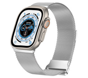 Strap-it Bracelet Apple Watch Ultra milanais (argent)