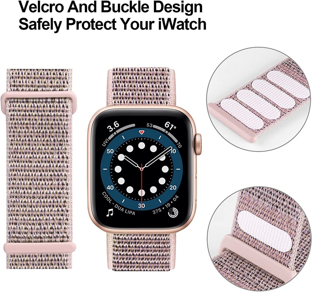 Strap-it Strap-it Bracelet Apple Watch Ultra nylon (rose) Strap-it Strap-it Bracelet Apple Watch Ultra nylon (rose)