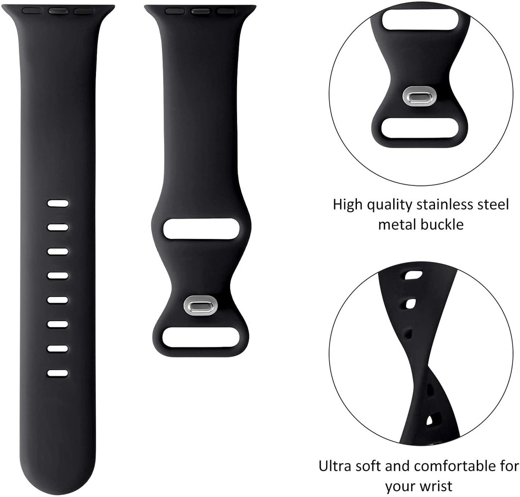 Strap-it Strap-it Bracelet Apple Watch Ultra silicone (noir)