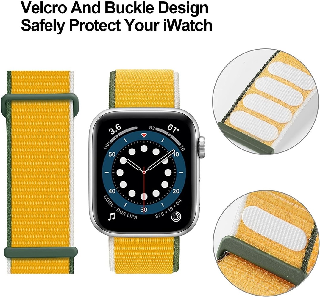 Strap-it Strap-it Bracelet Apple Watch Ultra nylon (jaune)