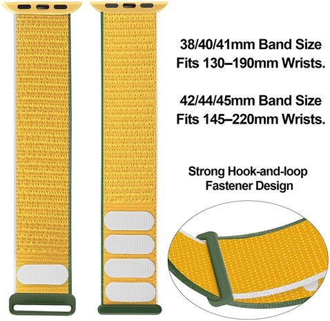 Strap-it Strap-it Bracelet Apple Watch Ultra nylon (jaune)