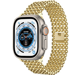 Strap-it Bracelet perles acier Apple Watch Ultra (or) Strap-it Bracelet perles acier Apple Watch Ultra (or)
