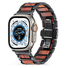 Strap-it Strap-it Bracelet acier bois Apple Watch Ultra (noir/marron) Strap-it Strap-it Bracelet acier bois Apple Watch Ultra (noir/marron)