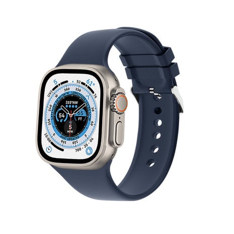 Bracelet Apple Watch Ultra silicone (bleu foncé) 